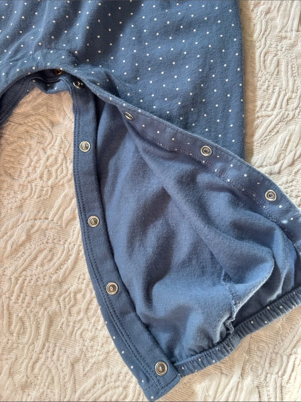 EUC!!🫐 BABY GAP LONG SLEEVE FULL LENGTH POLKA DOT ROMPER